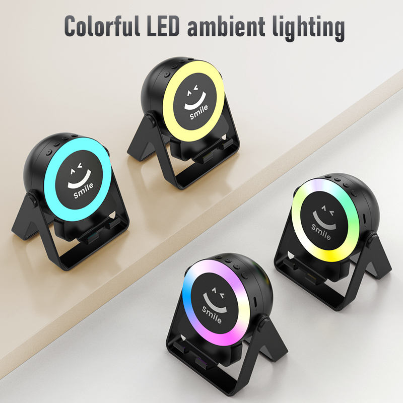 Hot ZF18 RGB Magnetic Speaker Mini Wireless Phone Holder Bracket Suitable Tablet Speaker 360 Degrees Rotation Sensor Playback